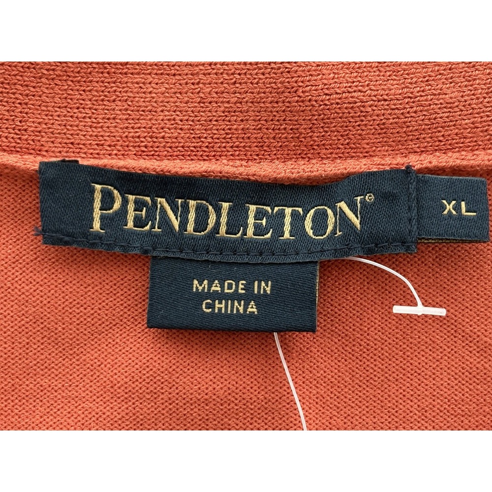 Pendleton Sweater Women XL Orange V Neck Silk Blend Short Sleeve Pullover NWT - Picture 5 of 16